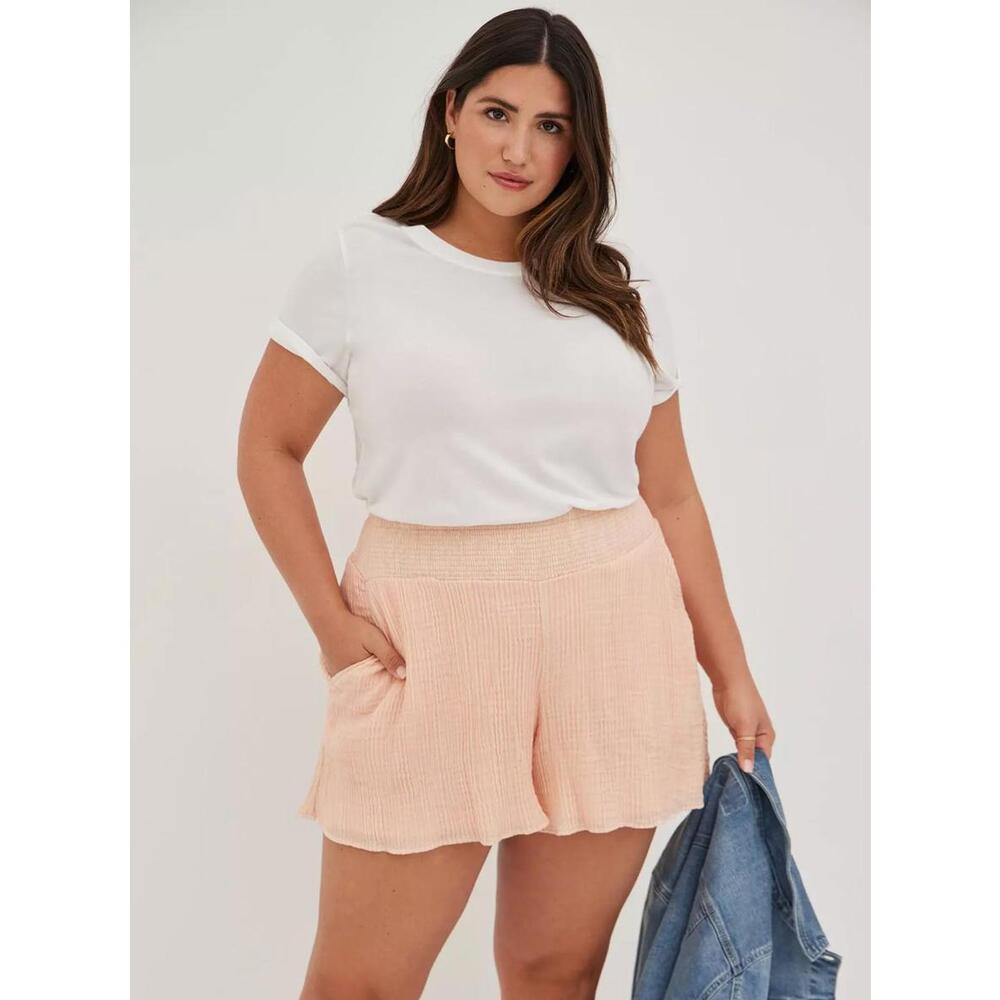 Torrid 5 Inch Textured Gauze High-Rise Short